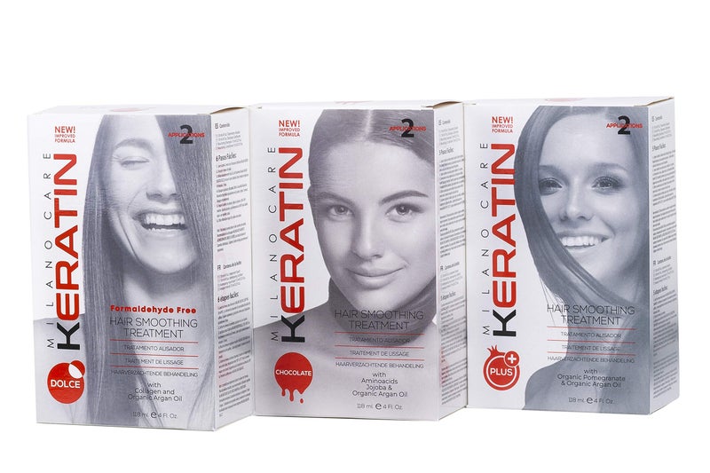 Milano Care Keratin Hair Smoothing Treatment - Professional Salon System with Clarifying Shampoo, Dolce 4 fl oz - Image 4